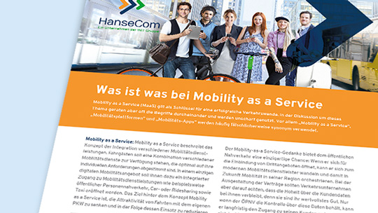 Was ist was bei Mobility as a Service<br> (MaaS)