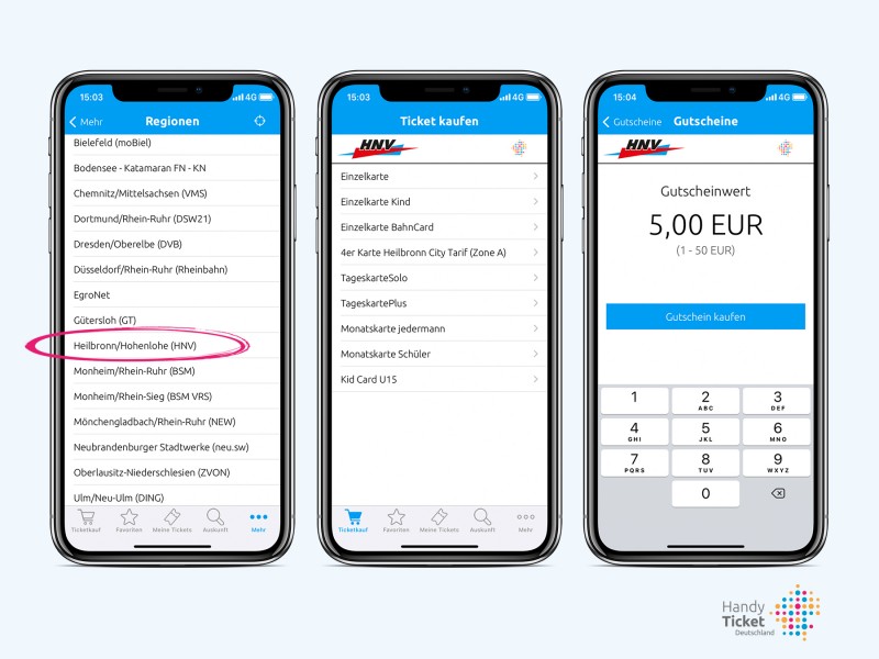 Der HNV setzt beim digitalen Ticketing auf HandyTicket Deutschland 
