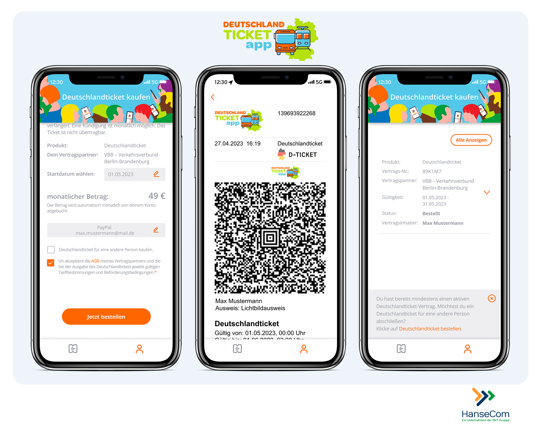 Komplett Digital Mit Der Deutschlandticket App Von HanseCom Zum 